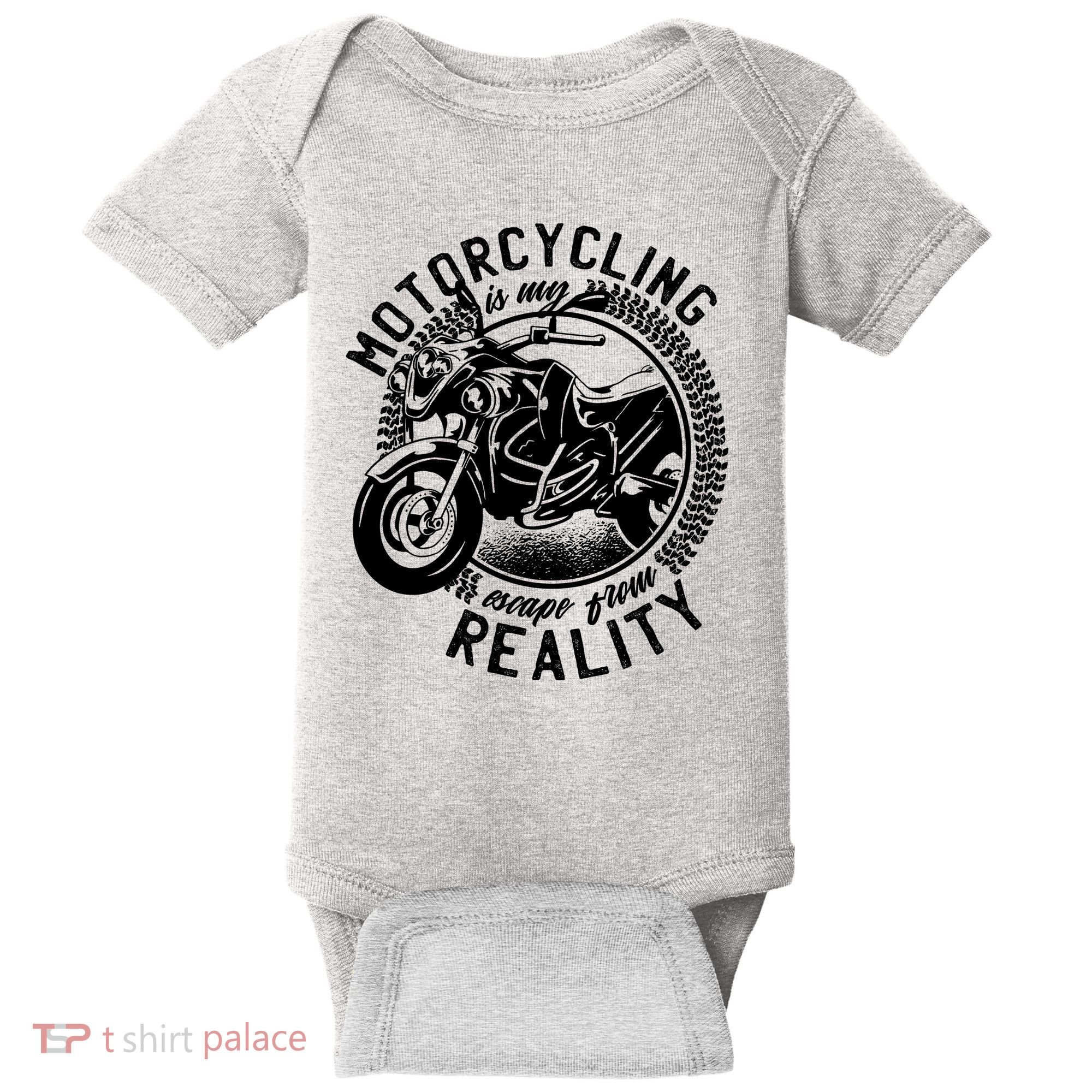 Motorcycling Is Escape From Reality Baby Bodysuit