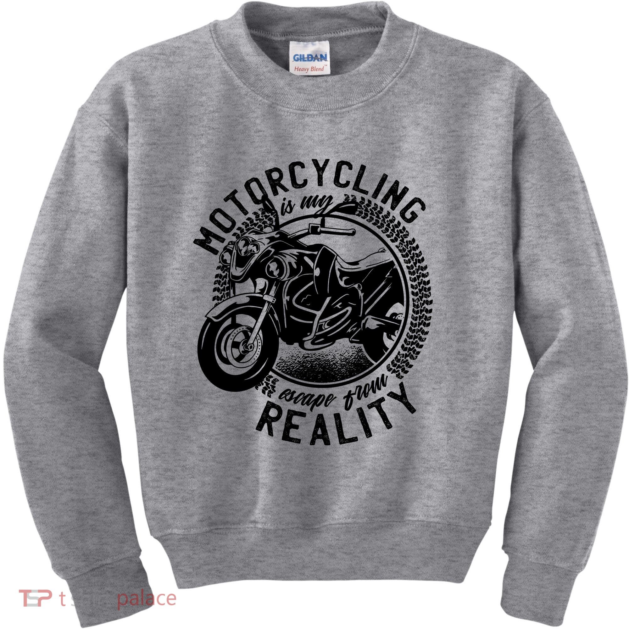Motorcycling Is Escape From Reality Kids Sweatshirt