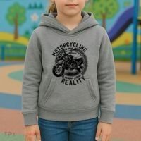 Motorcycling Is Escape From Reality Kids Hoodie thumb 3