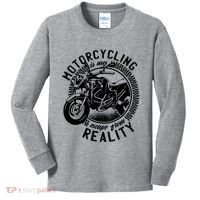 Motorcycling Is Escape From Reality Kids Long Sleeve Shirt thumb 0