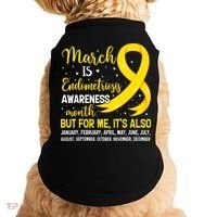 March Is Endometriosis Awareness Month Warrior Support Doggie Tank thumb 0