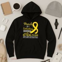 March Is Endometriosis Awareness Month Warrior Support Hoodie thumb 3