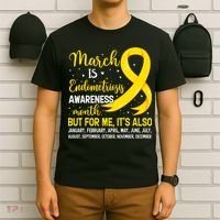March Is Endometriosis Awareness Month Warrior Support T-Shirt thumb 6
