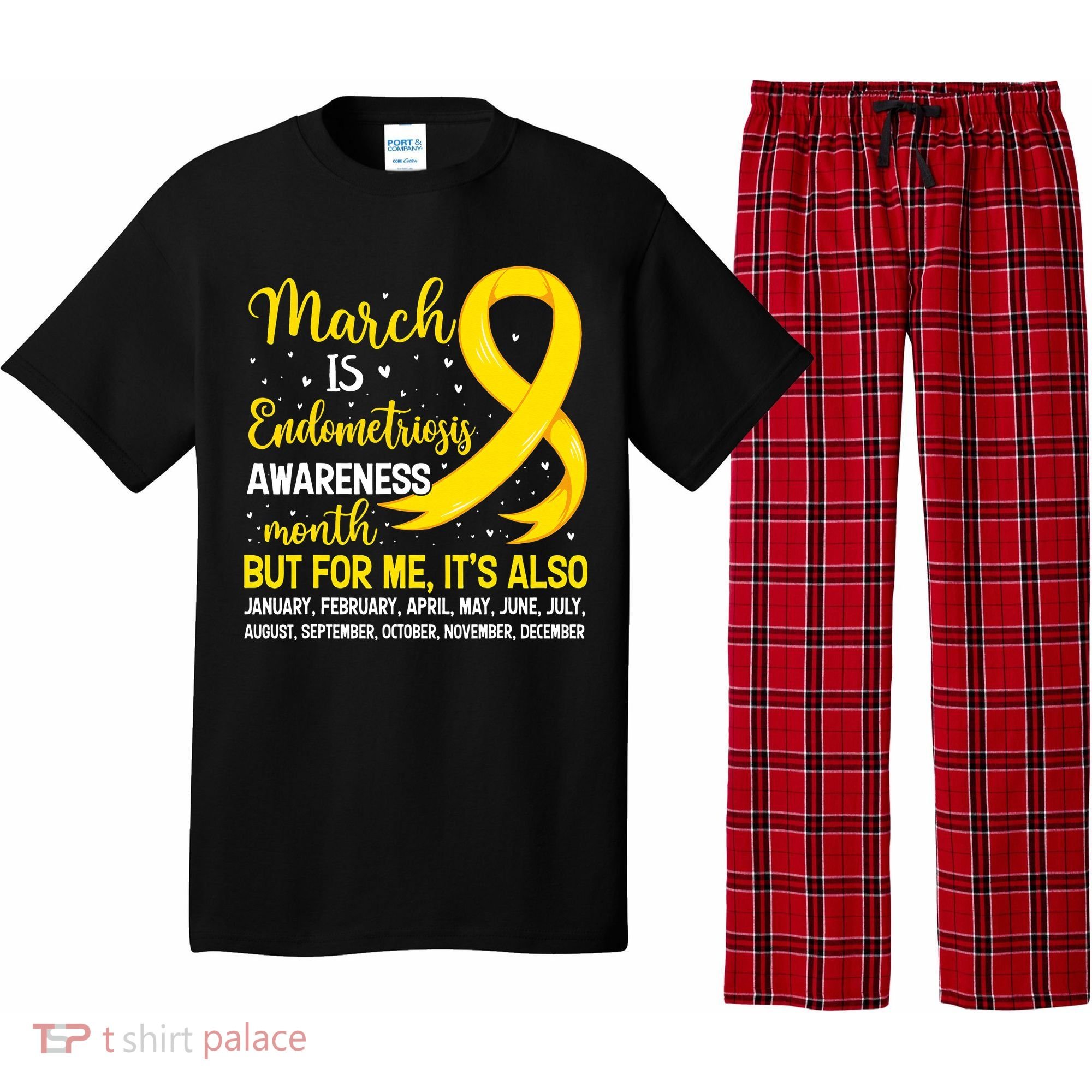 March Is Endometriosis Awareness Month Warrior Support Pajama Set