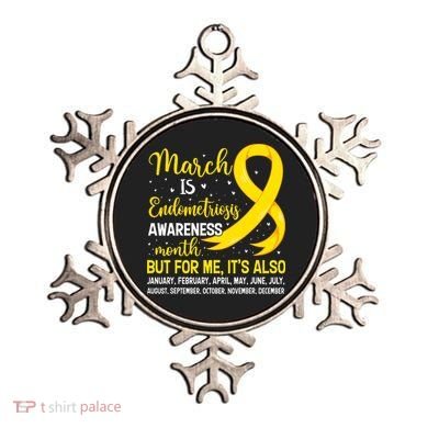 March Is Endometriosis Awareness Month Warrior Support Ornament