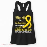 March Is Endometriosis Awareness Month Warrior Support Women's Tank Top thumb 0