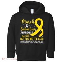 March Is Endometriosis Awareness Month Warrior Support Toddler Hoodie thumb 0