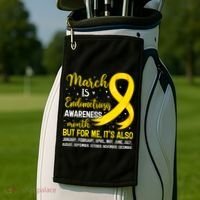 March Is Endometriosis Awareness Month Warrior Support Golf Towel thumb 2