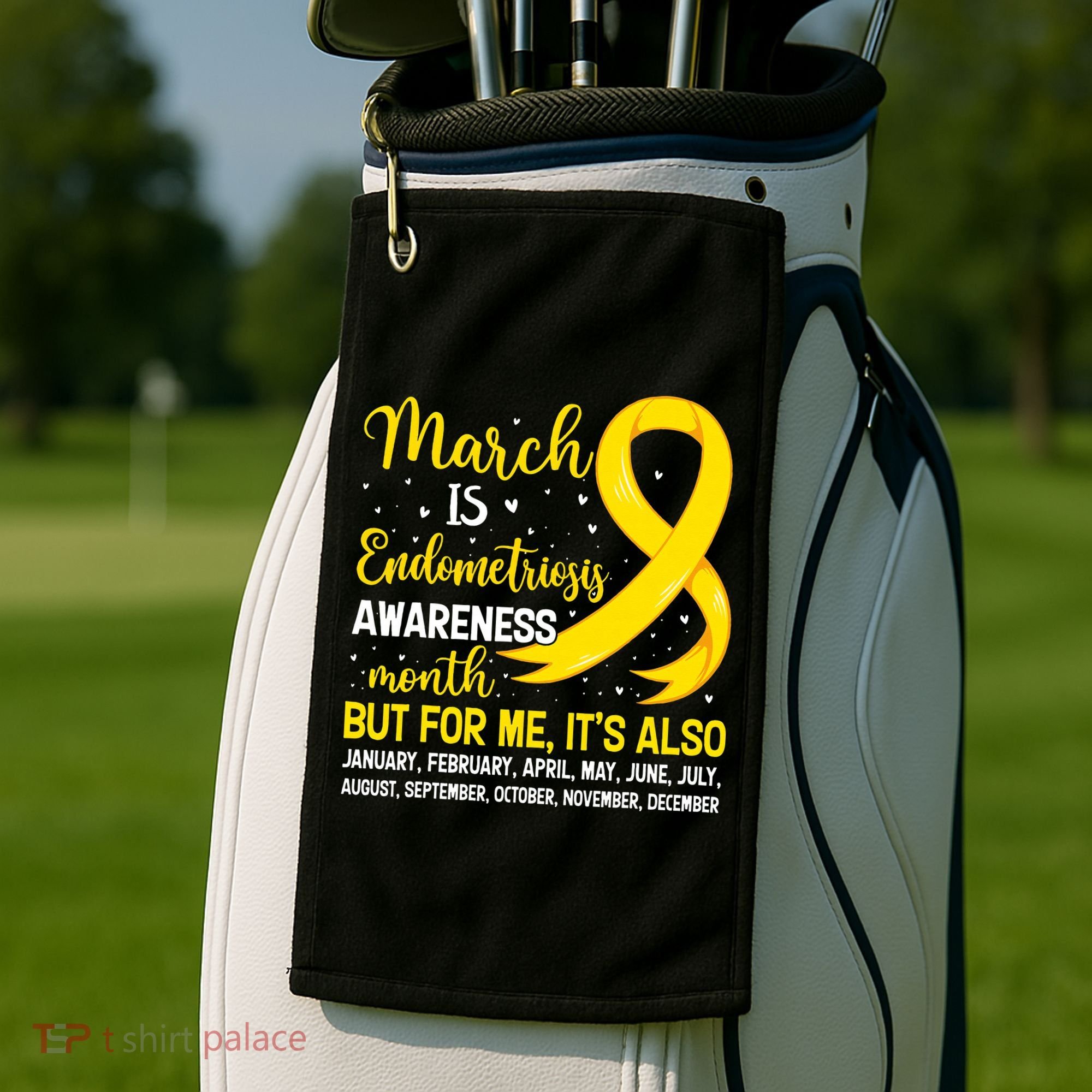 March Is Endometriosis Awareness Month Warrior Support Golf Towel