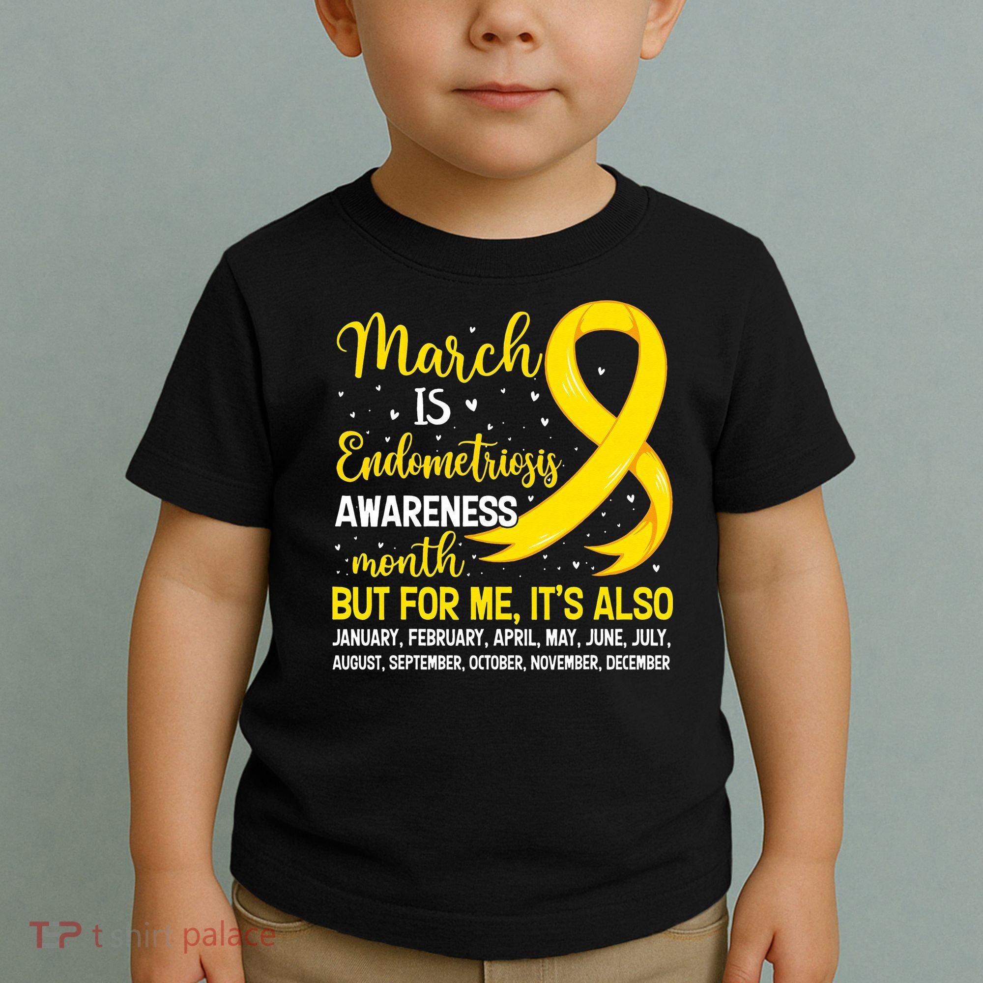 March Is Endometriosis Awareness Month Warrior Support Toddler T-Shirt