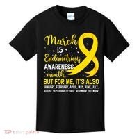 March Is Endometriosis Awareness Month Warrior Support Kids T-Shirt thumb 0