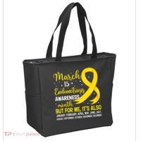 March Is Endometriosis Awareness Month Warrior Support Tote Bag thumb 2