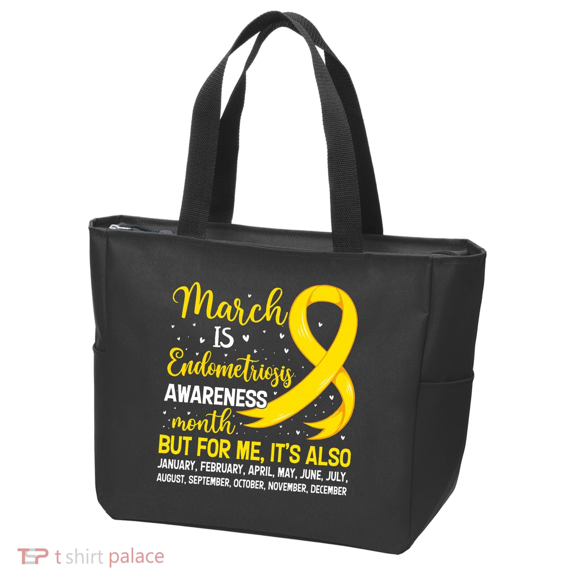 March Is Endometriosis Awareness Month Warrior Support Tote Bag