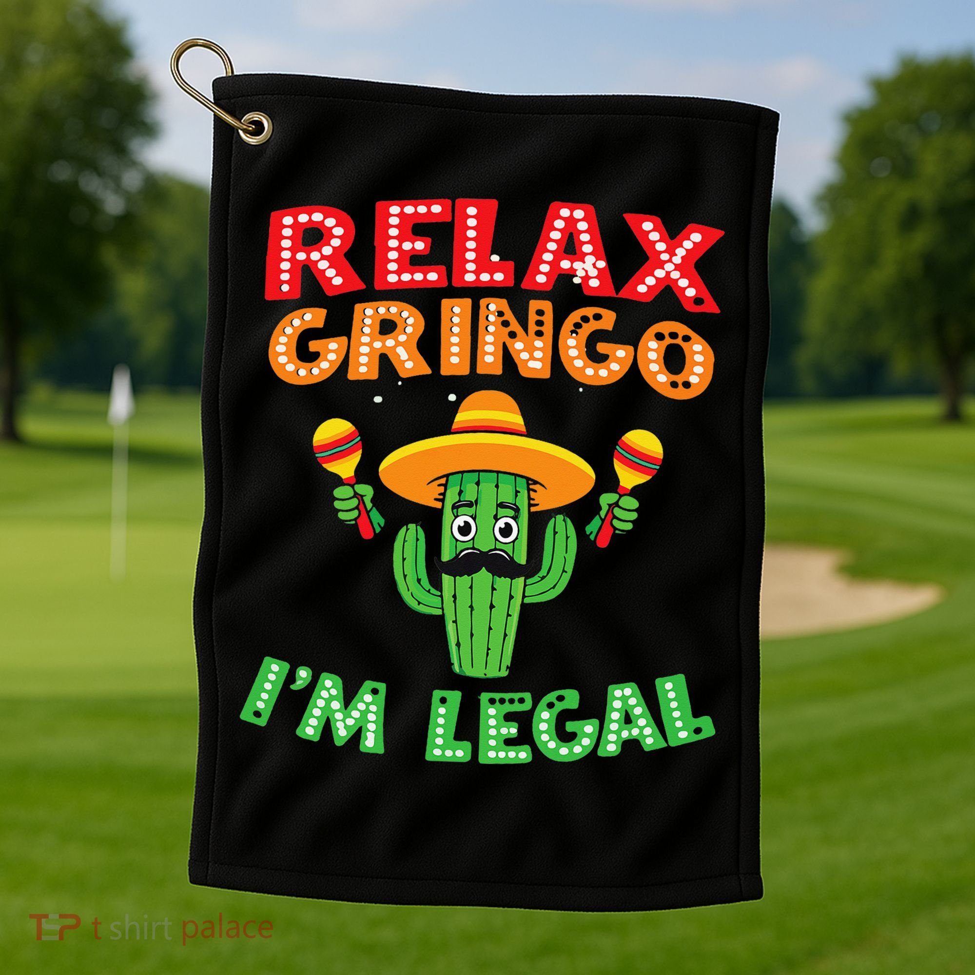 Mexican Immigrant Funny Mexican Women Golf Towel