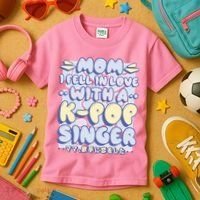 Mom I Fell In Love With A K Pop Singer Kids T-Shirt thumb 3