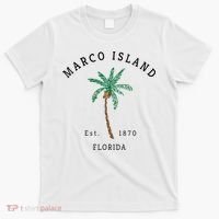 Marco Island Florida Colorful Palm Tree Retro Novelty T-Shirt thumb 0