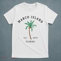 Marco Island Florida Colorful Palm Tree Retro Novelty T-Shirt thumb 5