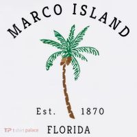 Marco Island Florida Colorful Palm Tree Retro Novelty T-Shirt thumb 7