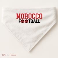 Morocco International Futbol Team Soccer USA-Made Doggie Bandana thumb 0