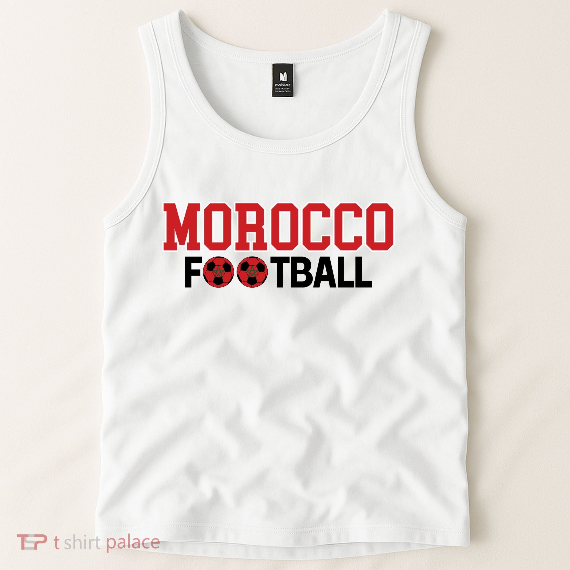 Morocco International Futbol Team Soccer Tank Top