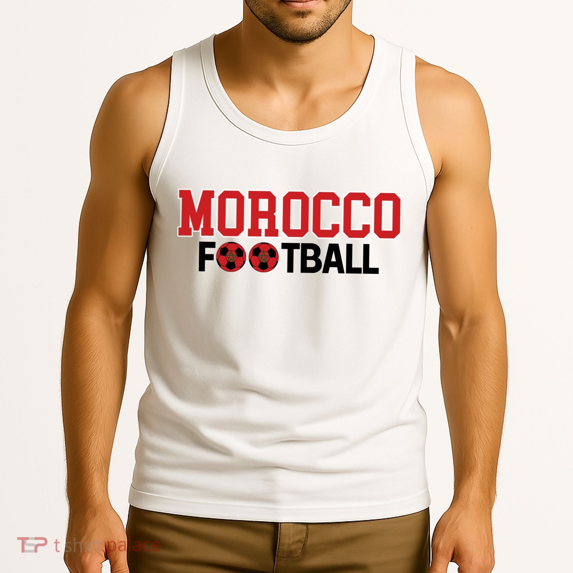 Morocco International Futbol Team Soccer Tank Top
