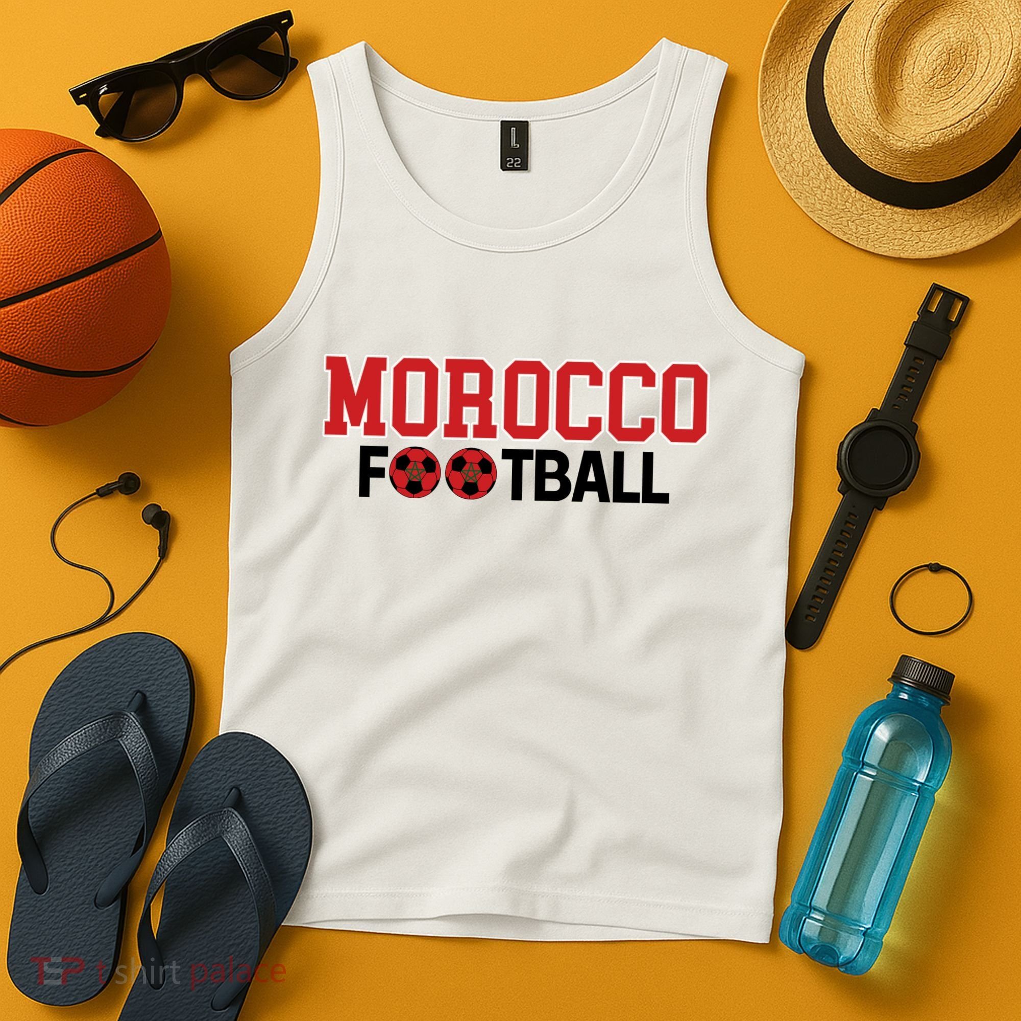 Morocco International Futbol Team Soccer Tank Top