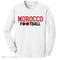 Morocco International Futbol Team Soccer Kids Long Sleeve Shirt thumb 0