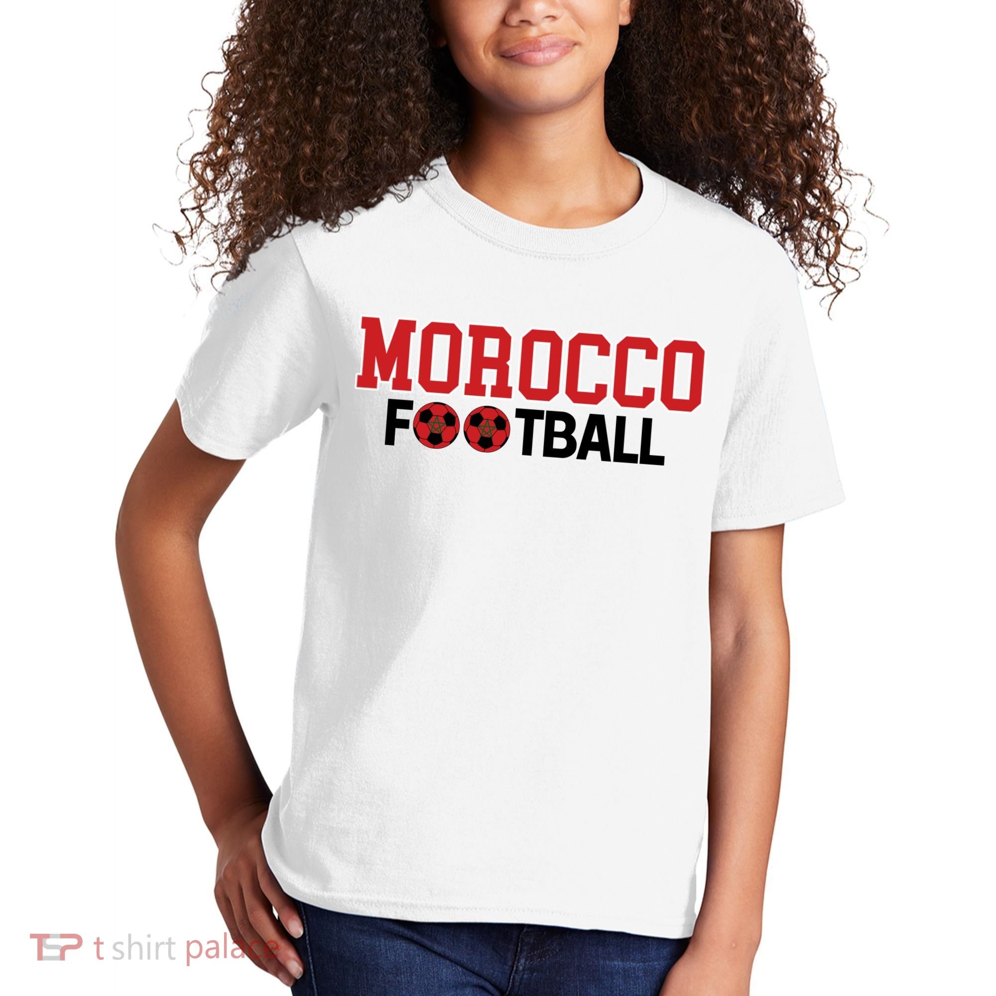 Morocco International Futbol Team Soccer Kids T-Shirt