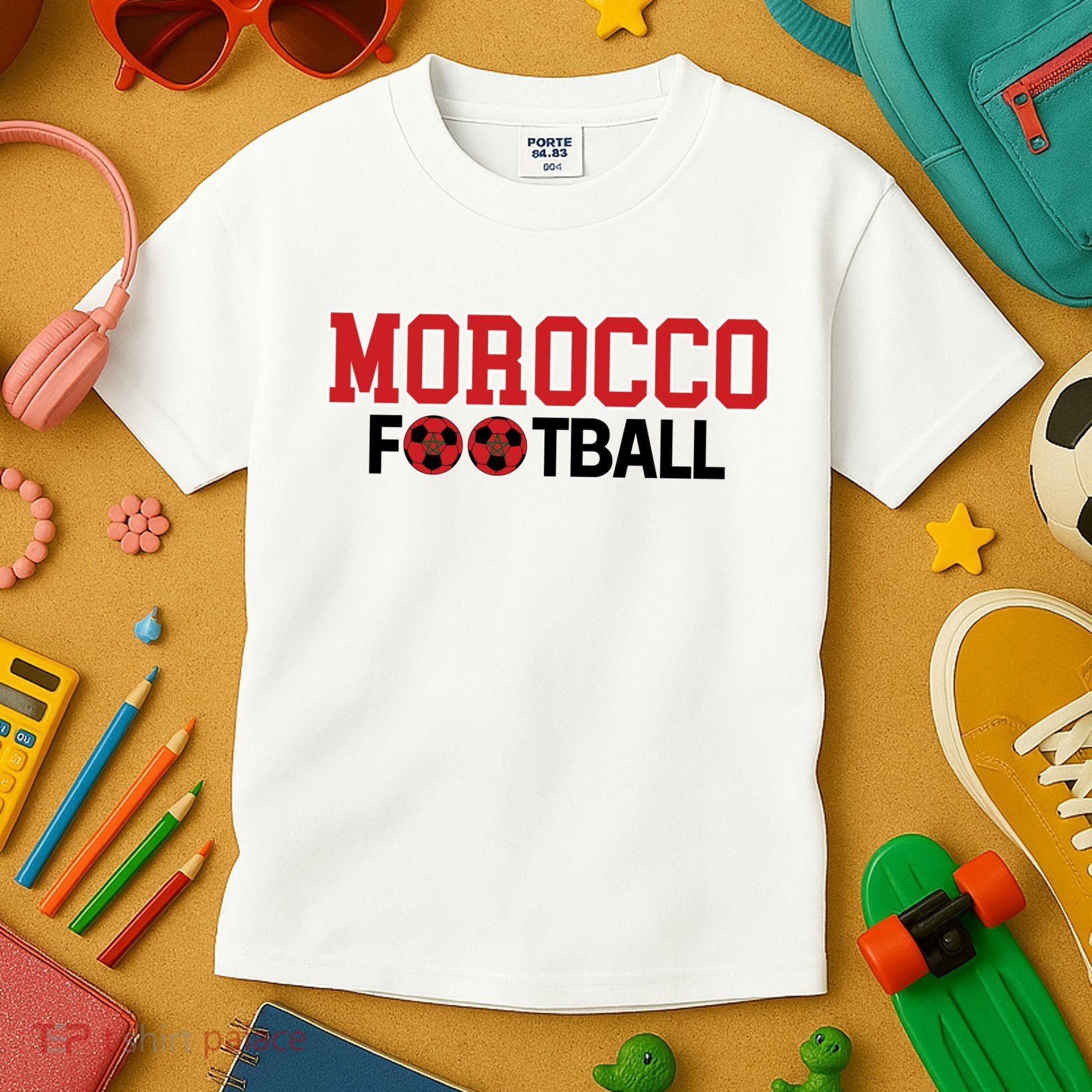 Morocco International Futbol Team Soccer Kids T-Shirt