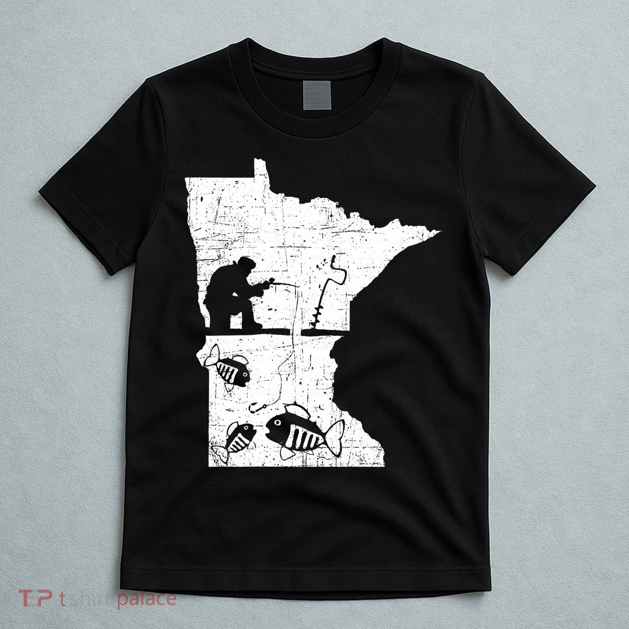 Minnesota Ice Fishing Love Minnesota Fishing T-Shirt