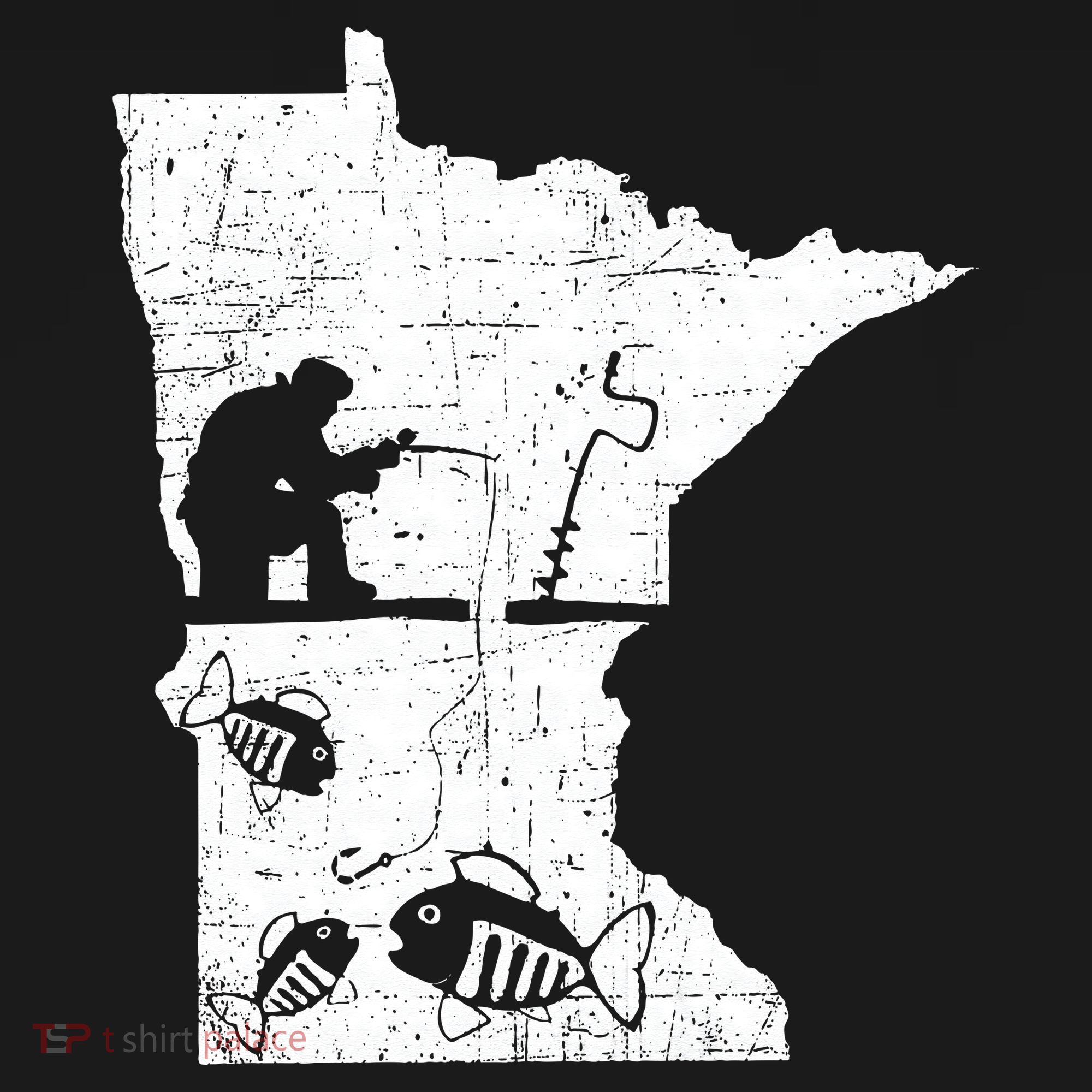 Minnesota Ice Fishing Love Minnesota Fishing T-Shirt