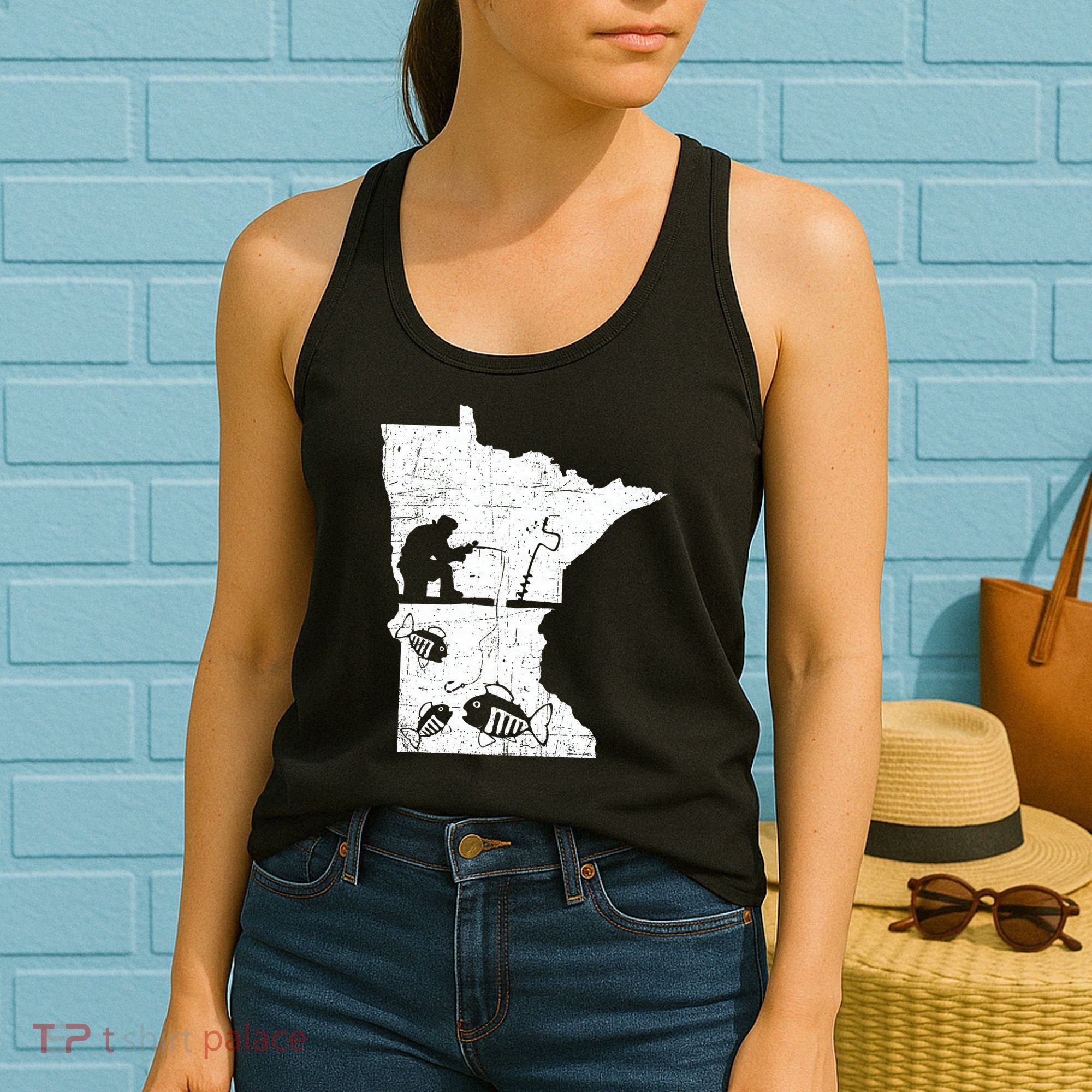 Minnesota Ice Fishing Love Minnesota Fishing Women's Tank Top
