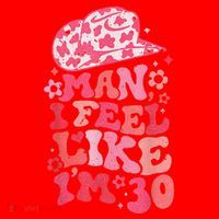 Man I Feel Like Im 30 Western 30th Birthday 30th Birthday Santa Hat thumb 1