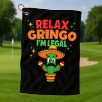 Mexican Immigrant Funny Mexican Women Golf Towel thumb 1