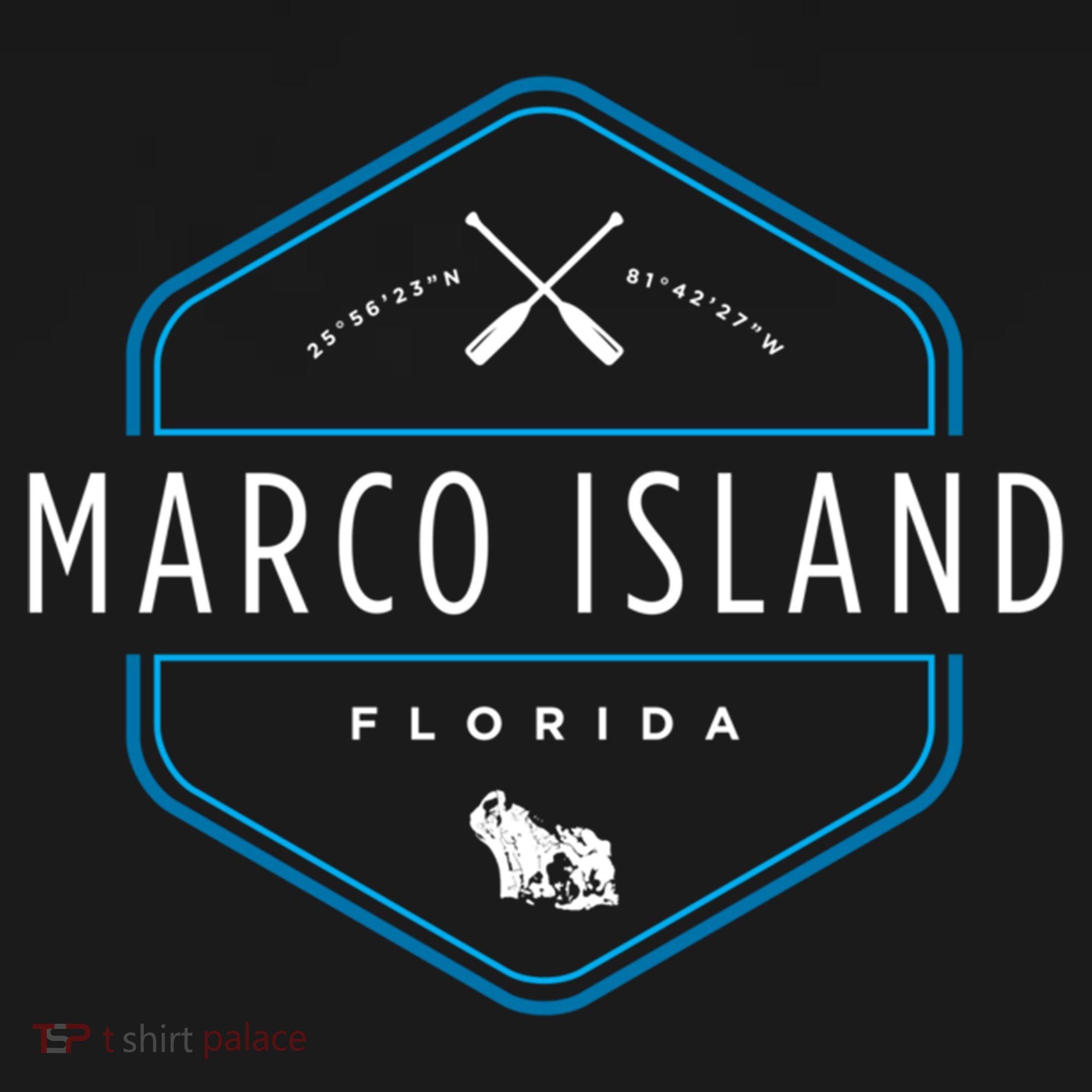 Marco Island Florida Beach Graphic Cool Gift USA-Made Doggie Bandana