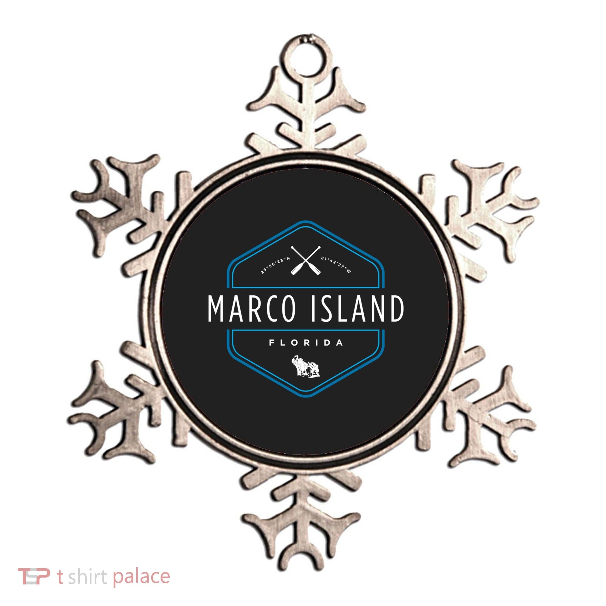 Marco Island Florida Beach Graphic Cool Gift Ornament