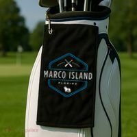 Marco Island Florida Beach Graphic Cool Gift Golf Towel thumb 2