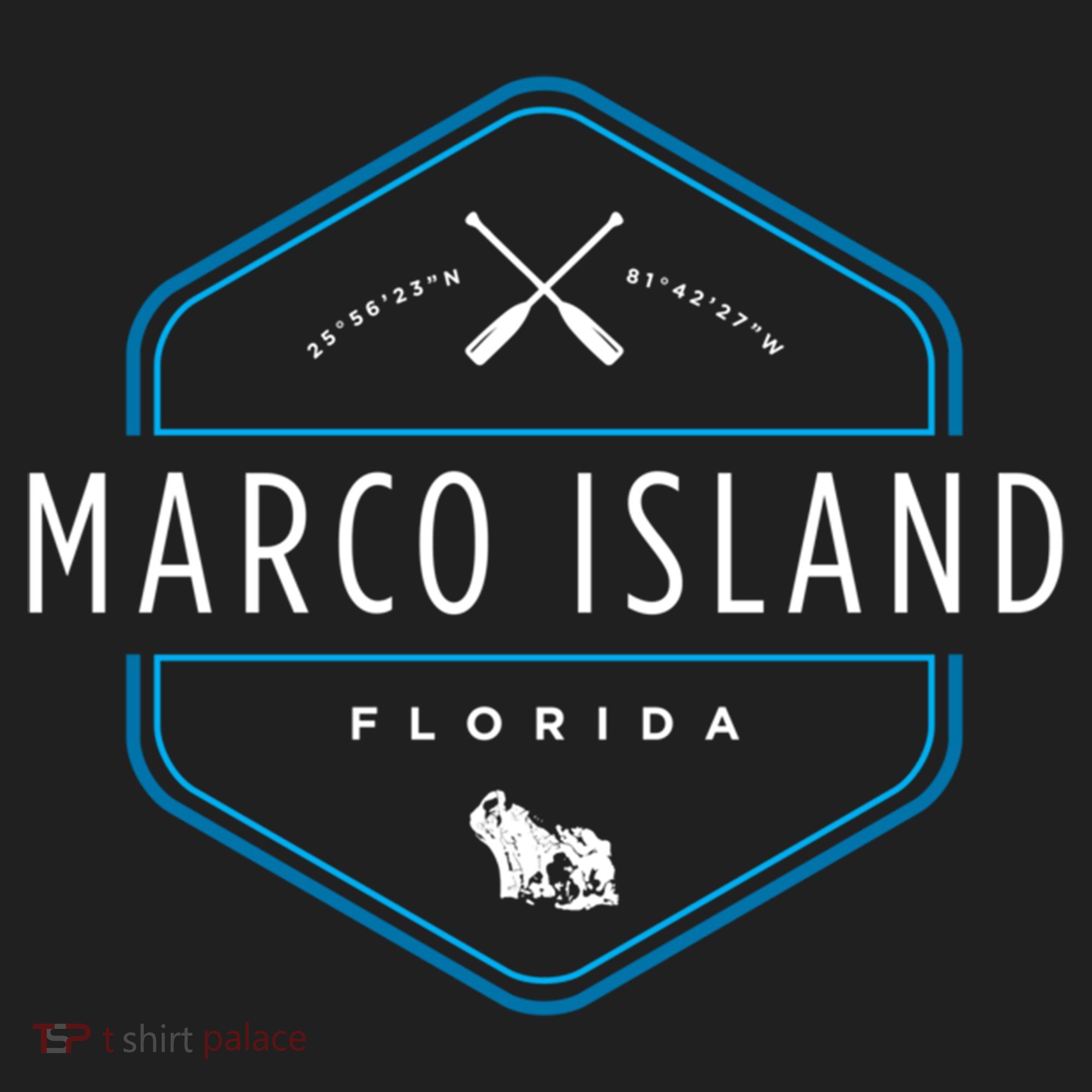 Marco Island Florida Beach Graphic Cool Gift Golf Towel
