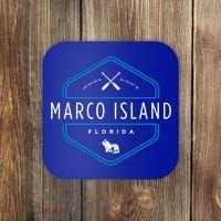 Marco Island Florida Beach Graphic Cool Gift Coaster thumb 0
