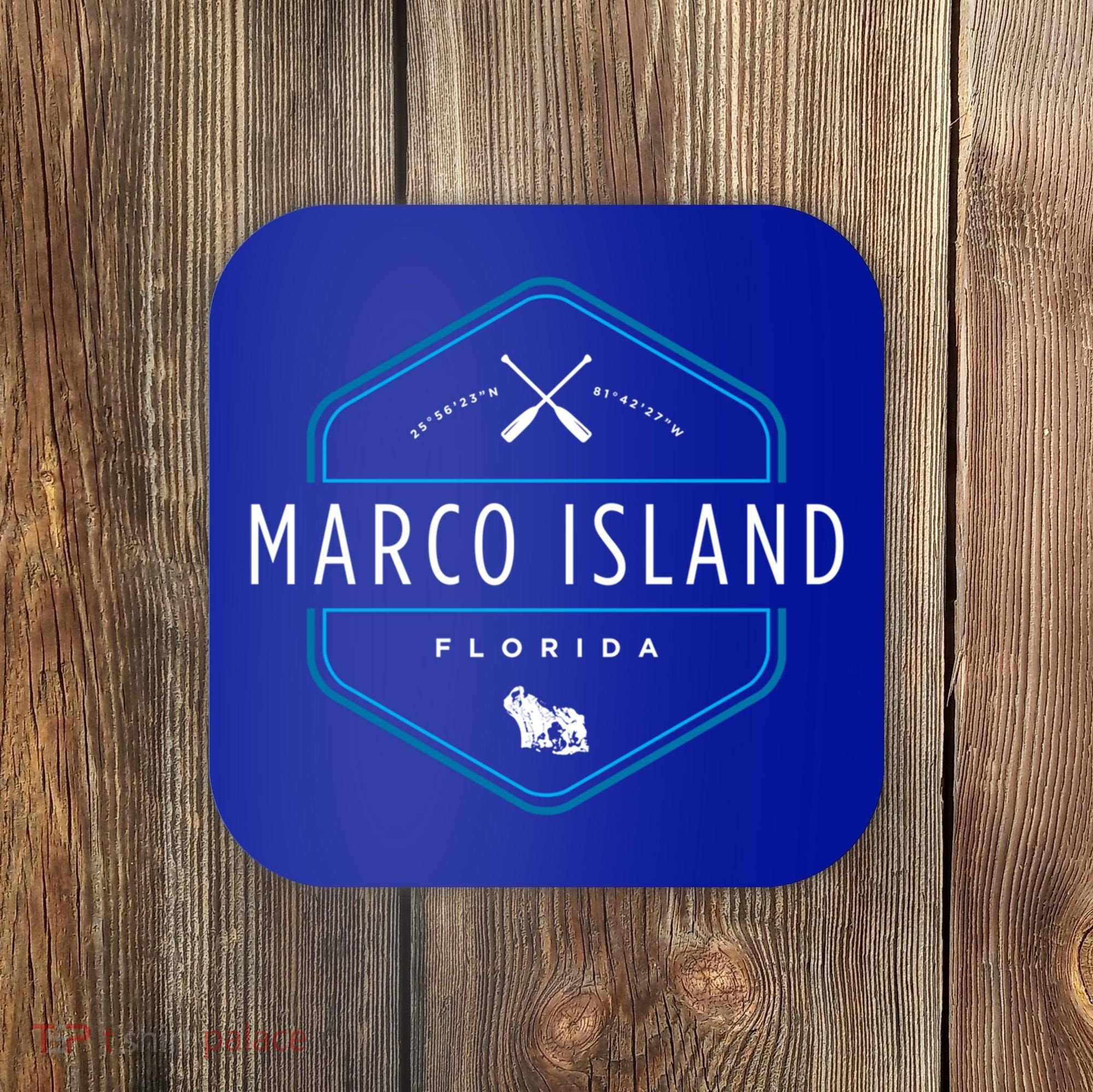 Marco Island Florida Beach Graphic Cool Gift Coaster