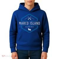 Marco Island Florida Beach Graphic Cool Gift Kids Hoodie thumb 4