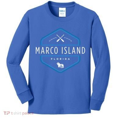 Marco Island Florida Beach Graphic Cool Gift Kids Long Sleeve Shirt