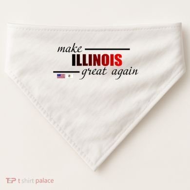 Make Illinois Great Again USA-Made Doggie Bandana