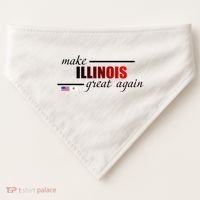 Make Illinois Great Again USA-Made Doggie Bandana thumb 0