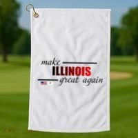 Make Illinois Great Again Golf Towel thumb 1