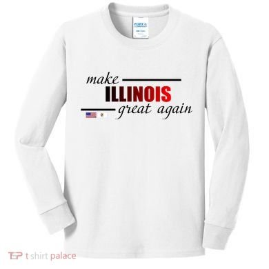Make Illinois Great Again Kids Long Sleeve Shirt