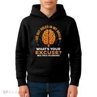Ms IVe Got Holes In My Brain Multiple Sclerosis Awareness Gift Kids Hoodie thumb 4