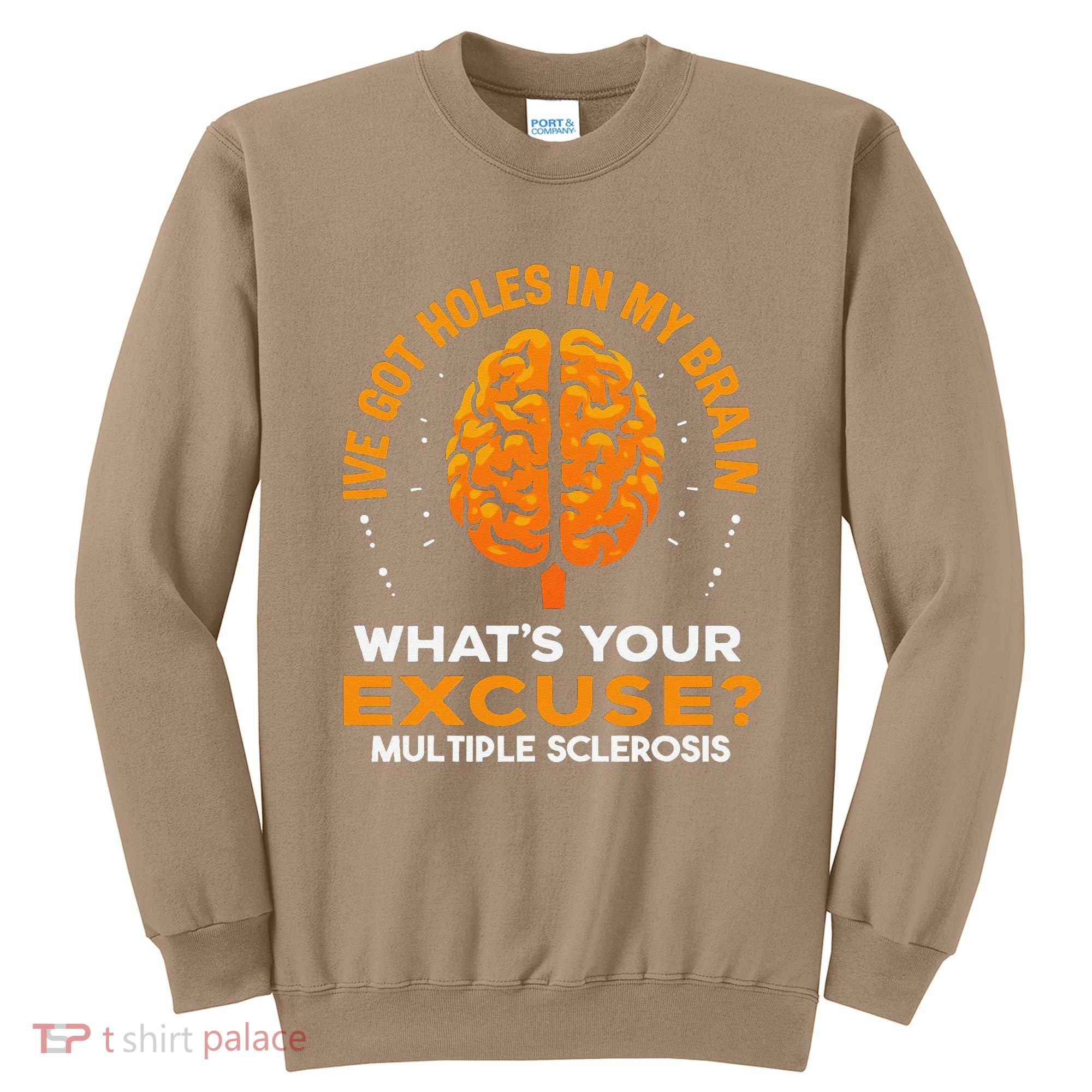 Ms IVe Got Holes In My Brain Multiple Sclerosis Awareness Gift Sweatshirt