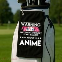 Might Start Talking About Anime  Golf Towel thumb 2