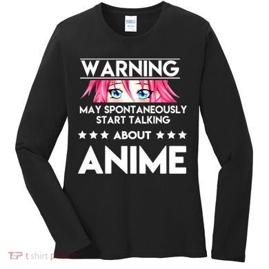 Might Start Talking About Anime  Women's Long Sleeve Shirt